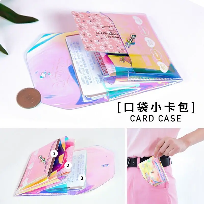 

Bentoy new transparent coin purse letter Hasp PVC Milkjoy card bag three layer soft new girls money bag square coin purse gift
