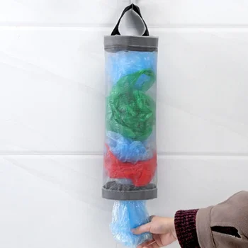 

Home Grocery Bag Holder Wall Mount Storage Dispenser Plastic Kitchen Garbage Bag Storage Bag Organizer