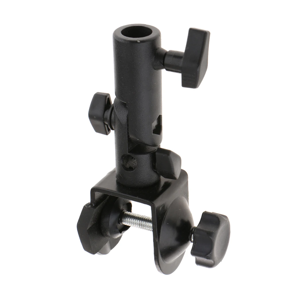 

Photo Studio Type C Clamp Clip Mount Bracket Support Stud Spigot For Camera / Light Stand Tripod - Black