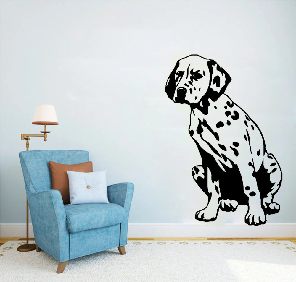 

HDJWU Black DOG Vinyl Wall Animal Pet Dog Wall Stickers Home Decor Living Room Removable For Living Room HD012