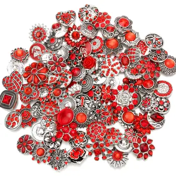 

20pcs New Snap Jewelry Eye Style 18mm Rhinestone Snap Buttons Fit Snap Button Bracelet Bangle Interchangeable Jewelry