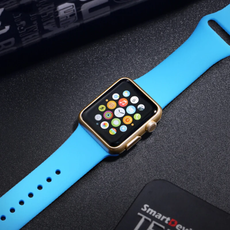 Ремешок для Apple Watch 44 мм 40 мм iWatch 4 ремешок 38 мм 42 мм спортивный силиконовый ремень браслет correa Apple watch 5 4 3 2 аксессуары