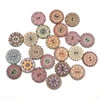 50pcs Painted Gear Wood Buttons for Handwork Sewing Scrapbook Clothing Crafts Accessories Gift Card coat button 20-25mm - Image 2