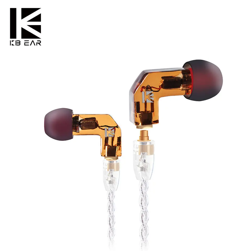 

KB EAR F1 Earphone Balanced Armature Headset 3.5mm Wired HIFI Silicone Tips Earbuds Earphones Bass DJ Running Sport Technology