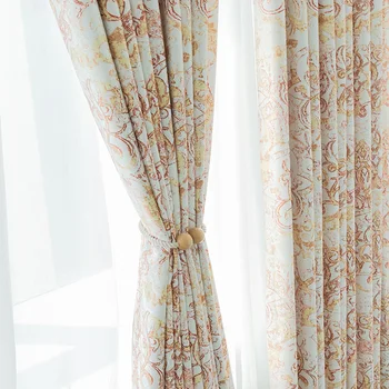 

Curtains for Living Room Dance Baroque-Modern Simple curtains for bedroom Jacquard Fabric Draperies high Shading window drapes