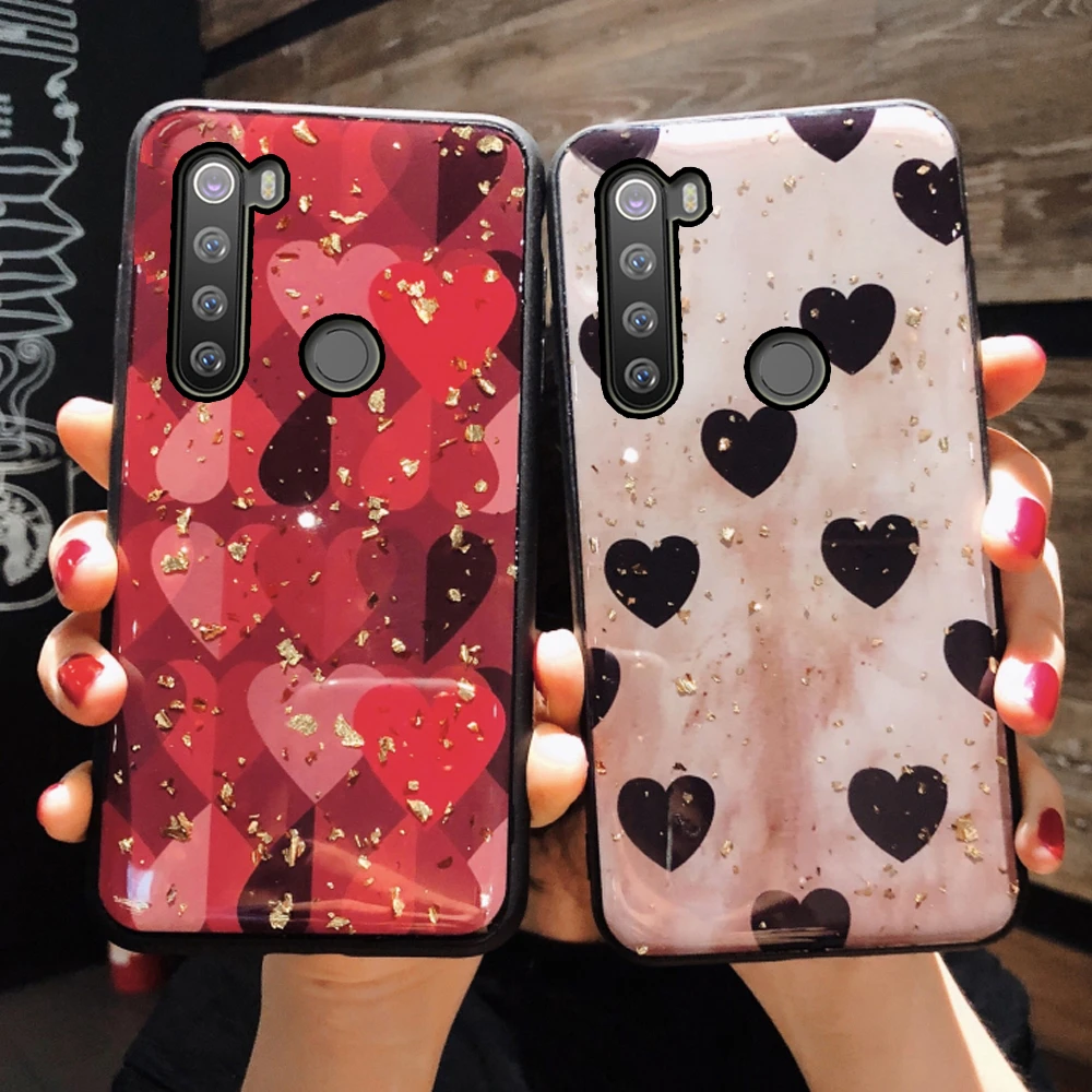 Soft Love Glitter Phone Back Etui Coque Cover Case For Xiaomi Redmi Note 8t 8 T Note8 For Xiomi Xaomi Ksiomi Silicon Accessories Half Wrapped Cases Aliexpress