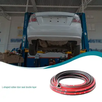

2m Car Door Rubber Seal Strip L-type Double Layer Sealing Adhesive Stickers Noise Insulation Weatherstrip Car Accessories