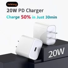 Yelwong carga rápida 4.0 3.0 qc pd carregador 20w qc4.0 qc3.0 usb tipo c carregador rápido para iphone 12 x xs 8 xiaomi telefone pd carregador