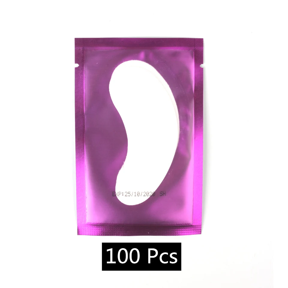 100 Pcs Purple 30/50/100 пар/лот глазные гель-патчи для ресниц, мини-лопасти вентилятора, кругов под глазами Бумага колодки, Прививка наращивания ресниц наклейки-заплатки - Цвет: 100 Pcs Purple