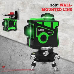 Niveau laser 3D ultra vert à infrarouge 12 lignes, instrument de collage mural de haute précision, vente en gros 