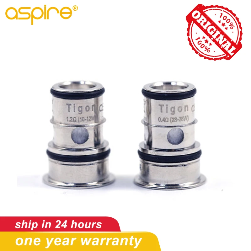 

Original Aspire Tigon replacement Coil 1.2ohm/0.4ohm Atomizer Core 5pcs/pack for Tigon electronic cigarettes Kit