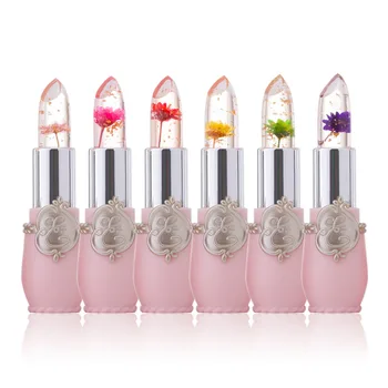 

2020 New Temperature Changed Colorful Lip Blam Pink Transparent Moisturizer Long-lasting Jelly Flower Lipstick Makeup