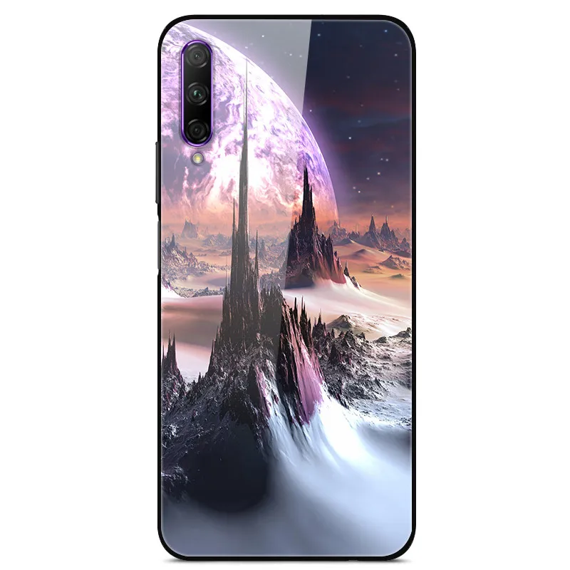 Для huawei Honor Play 3 чехол с космическим стеклом для задней панели ПК Жесткий Чехол для Honor Play 3 ТПУ бампер чехол для huawei Honor Play3 Телефон Чехол