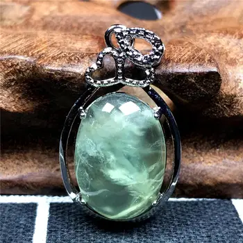 

Top Natural Green Prehnite Pendant For Woman Lady Man Crystal 21x15mm Oval Beads Gemstone Necklace Pendant Fashion Jewelry AAAAA