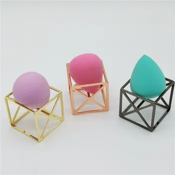 

Creative Square Puff Stand Cosmetic Sponge Storage Rack Beauty Egg Storage Rack Alloy Drying Holder Rack Cosmetic Puff Holder