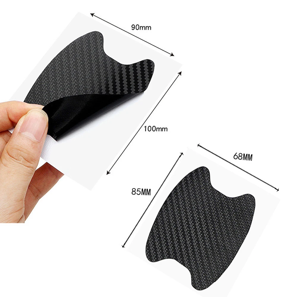 4Pcs Auto Griff Schutz Film Universal Invisible Auto Carbon Faser Tür Griff  Aufkleber Kratzer Beständig Aufkleber Auto Styling