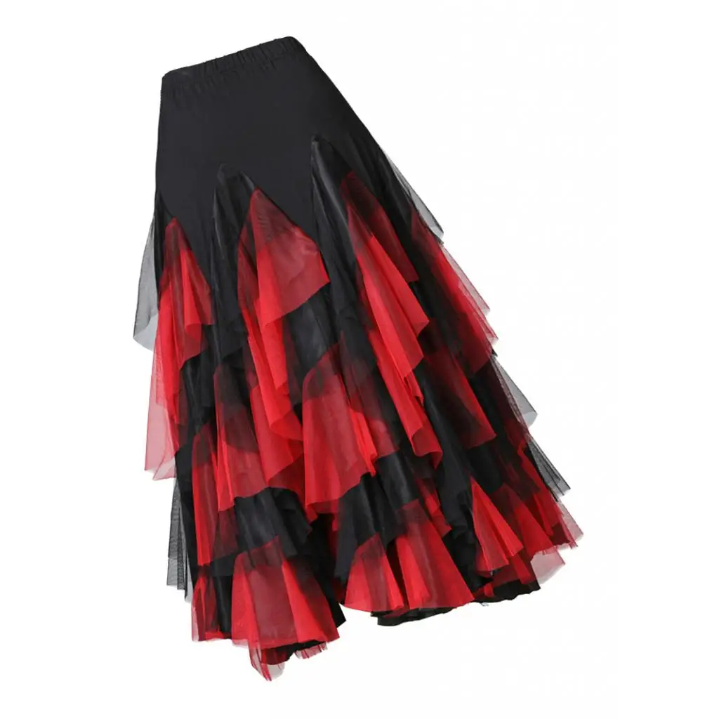 Flamenco Skirt Ballroom Waltz Dance Clothes Modern Costumes For Women