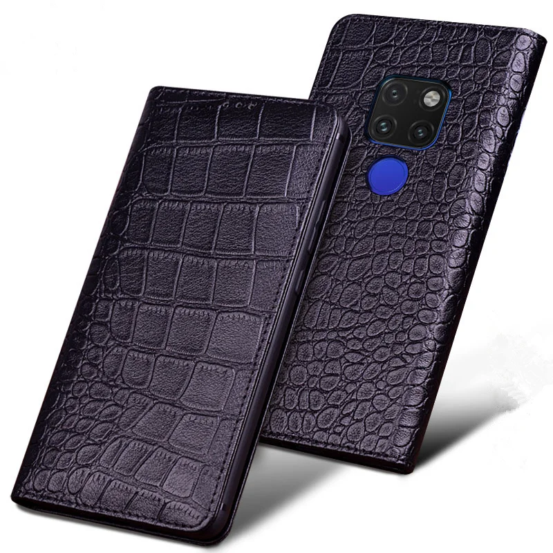 

High-end full grain genuine leather magnetic holder case for Huawei Mate 20 Pro/Huawei Mate 20 X flip phone cover bag stand capa
