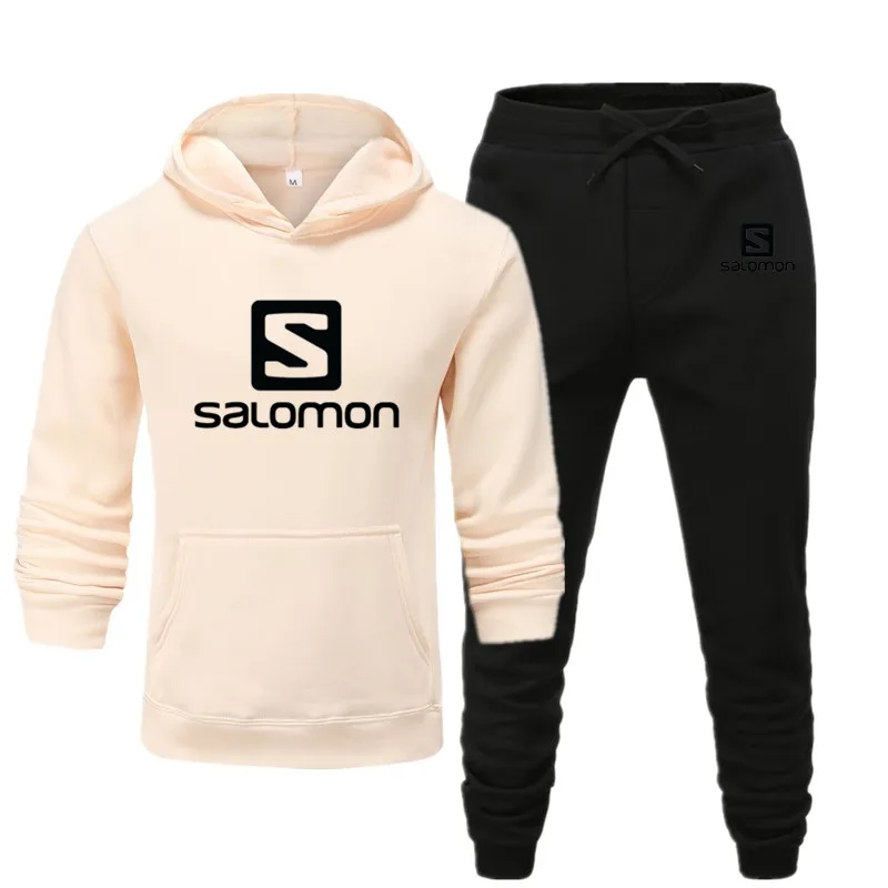 MensSportswear Hoodies Sweatpants Jogging Suit Sportswear White Printing Comfortable Sportswear Fashion Large Size Clothes