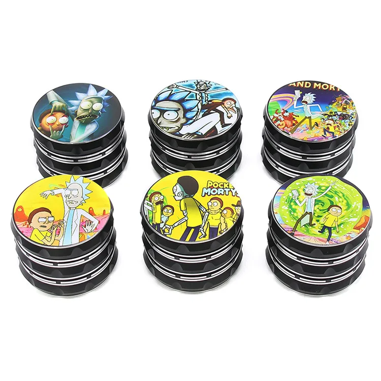 

Creative Color Printing Skull Aluminum Alloy Smoke Grinder 4-layer 63mm Cartoon Sound Weed Grinder