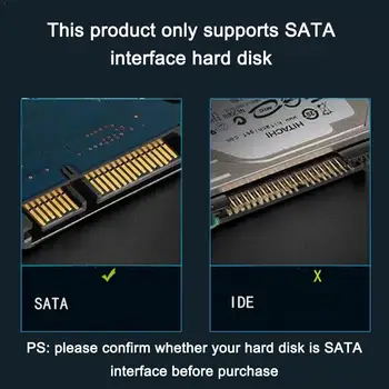 

1 Pcs SATA Hard Drive Enclosure 1 Pcs USB Cable HDD 3.0 2.5" Enclosure Adapter Hard Drive For SSD Disk USB to Case SATA Cas A0M5