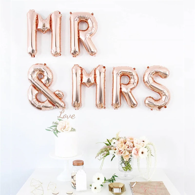 Mr &amp Mrs воздушные шары розовое золото Невеста быть девичник холостяцкая