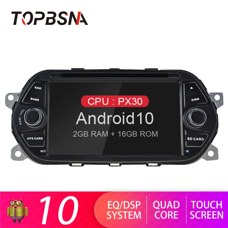 TOPBSNA Android 9 0 Автомобильный мультимедийный плеер системы 1 Din для Fiat Tipo Egea 2015 2016 2017 wi