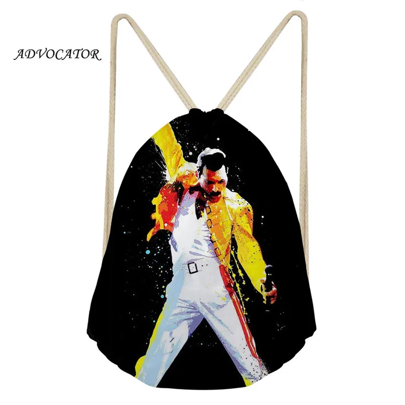 ADVOCATOR Freddie Mercury 3D печать мешок на завязках для мальчиков и девочек водонепроницаемый рюкзак спортивные мужские карманные спортивные