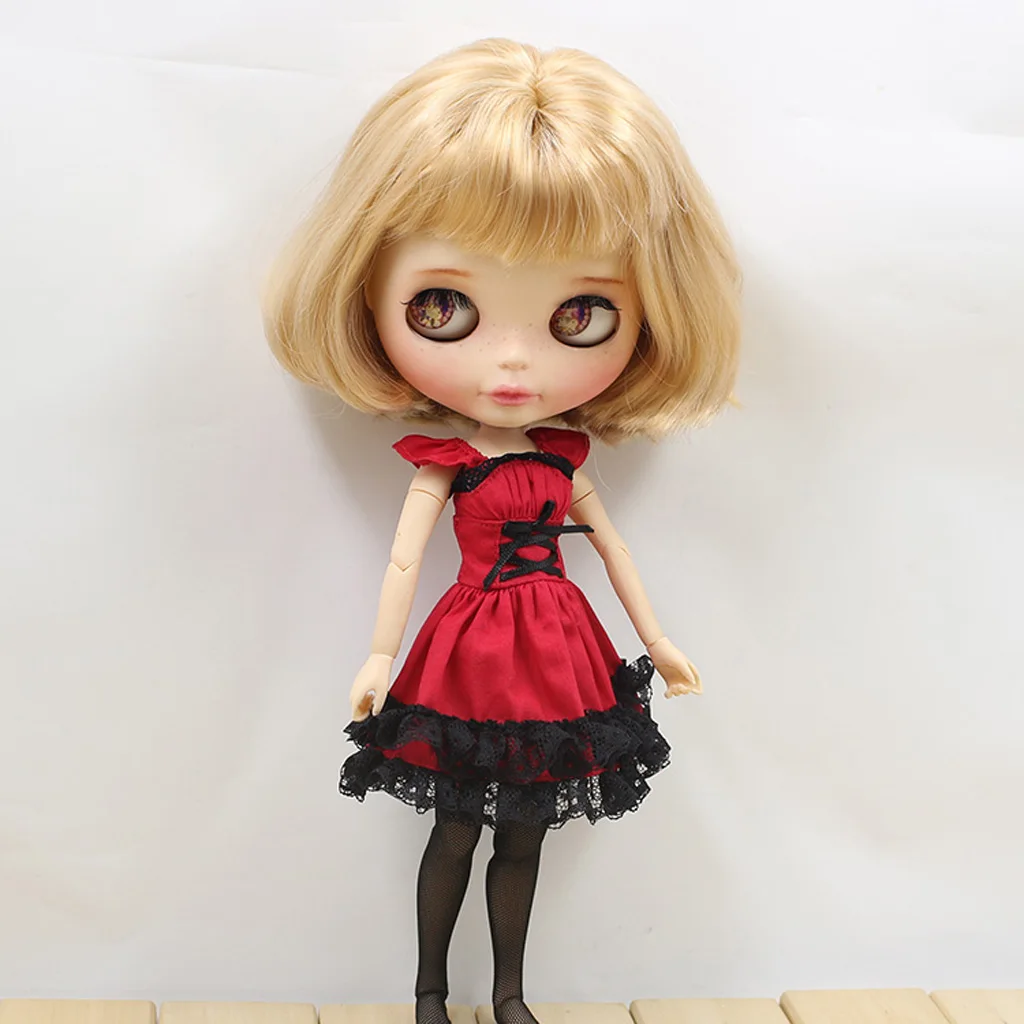 Enchanted Dress Stockings Set Outfit Clothes for 1/6 Doll Blythe Azone Licca