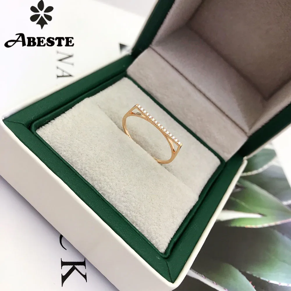 

ANI 18K Rose Gold (AU750) Women Wedding Ring Certified Gold Ring Round Real Natural Diamond Ring anillos mujer Trenddy Fashion