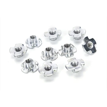 

T Nut Zinc Plated 4 Prong Tee Nuts Fasteners M10x1.5mm 20 Pcs