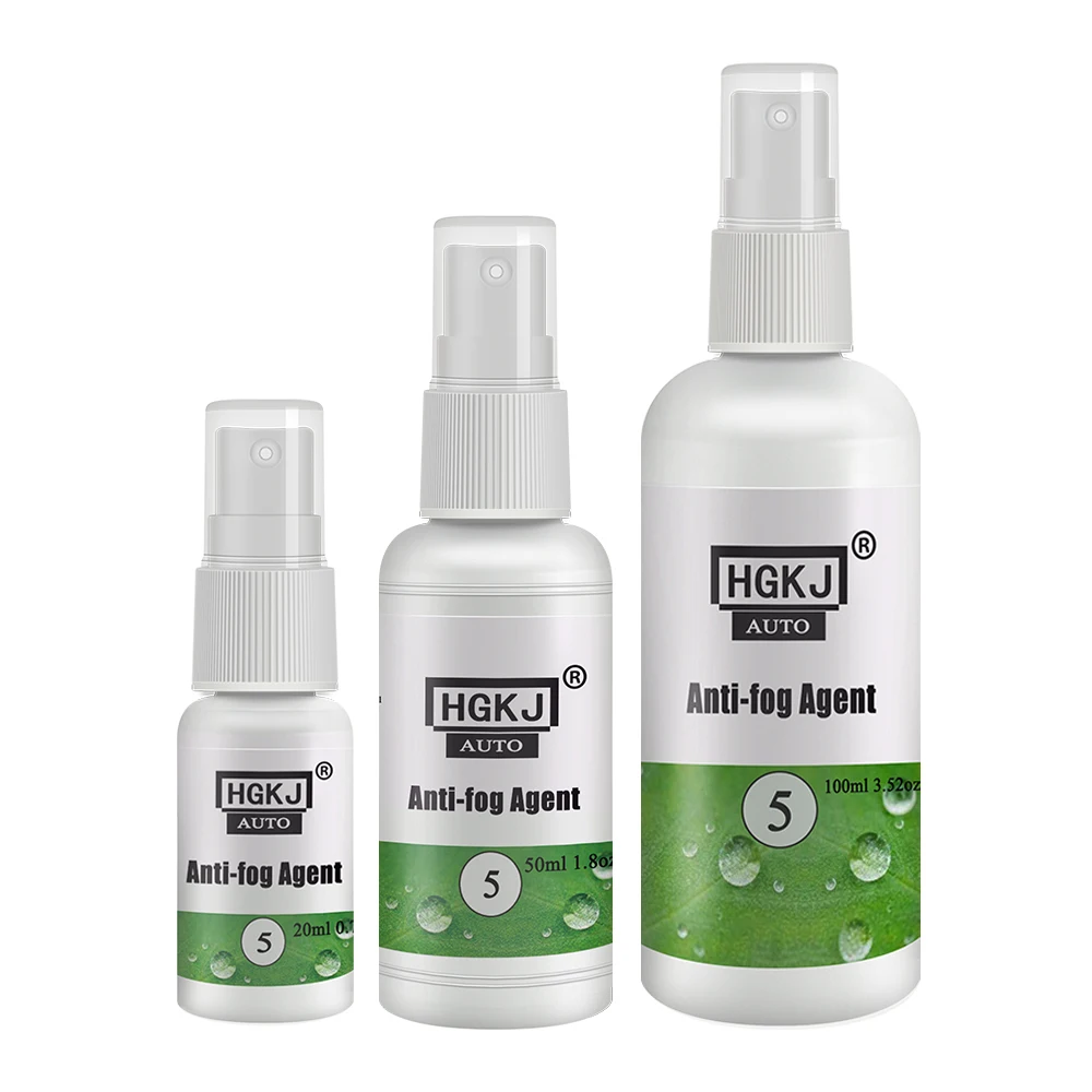 Hgkj anti névoa spray agente para vidro, janela dianteira do automóvel, espelhos, capacete, óculos de proteção