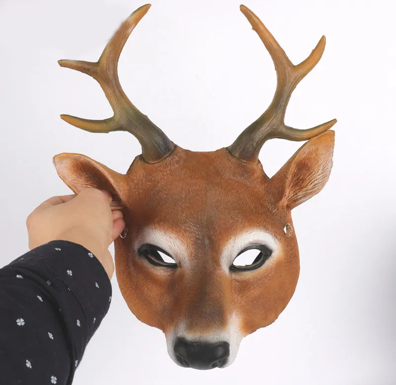 GNHYLL New Design Animal Masquerade Party Deer Mask Glowing Carnaval Purge Mask And Christmas Deer Theme Cosplay Scary Mask