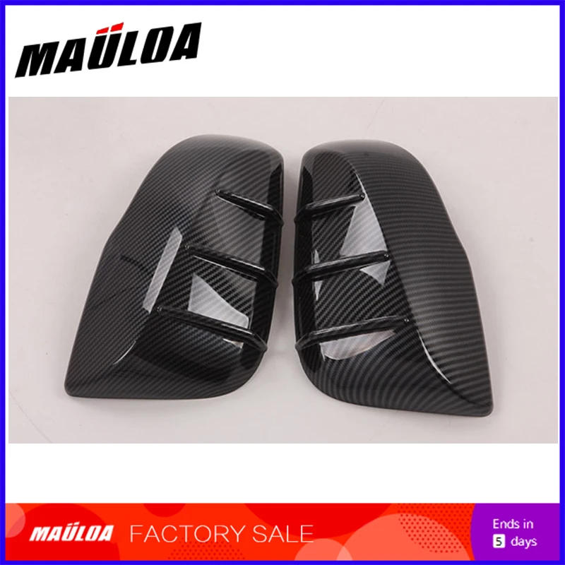 

Modified ABS black carbon fiber stripe stripe rearview mirror cover rearview mirror cover decorative frame for RAV4 2019