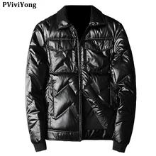 PViviYong зимняя высококачественная мужская куртка на белом утином пуху, яркое водонепроницаемое пальто, мужские парки больших размеров M-5XL 1995