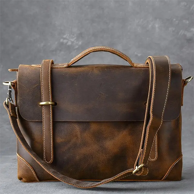 Бежевый MAHEU Casual Leather Shoulder Bag Student School Crossboy Bag Top Layer Crazy Horse Leather Message Bag Satchels Original Style - Цвет: Бежевый