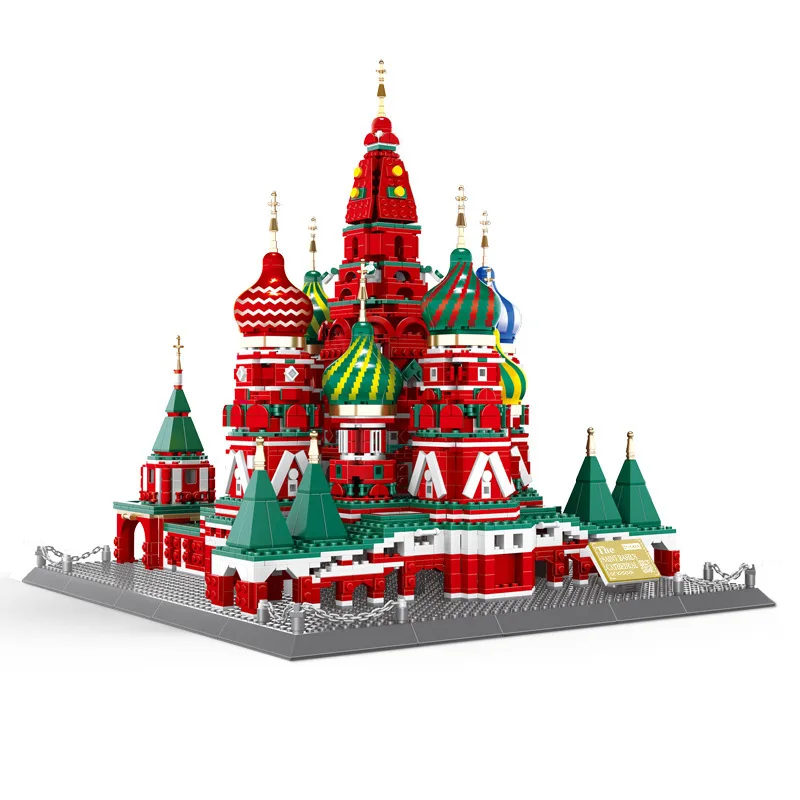 

Vasily Cathedral small particle building block model children's Enlightenment puzzle assembly toy gift