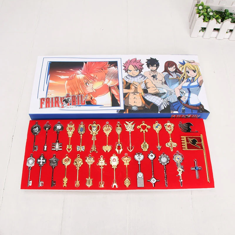 Porte Cles Queue De Fee En Or 28 Pendentif De Cle De Cosplay De Lucy Tatouage Rose Signe Du Zodiaque Aliexpress