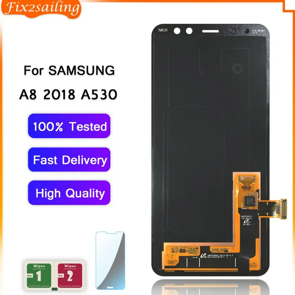 FIX2SAILING Super AMOLED lcd для Samsung Galaxy A8 ЖК-дисплей с сенсорным экраном дигитайзер в сборе для A530 A530F A530DS A530N