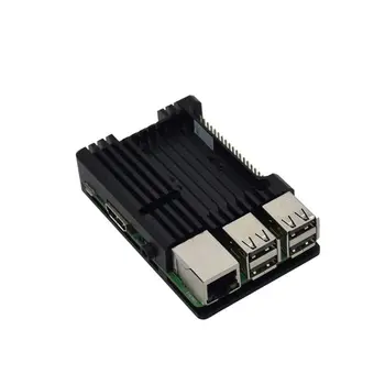 

Aluminum Alloy Metal Case Protective Shell with Dual Cooling Radiator Fan for Raspberry Pi 4 Model B/B+ 95AD