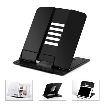 

Portable Metal Book Stand Book Holder Adjustable 5 Angles Bookstand Document Holder Bookshelf Reading Accessories Tool