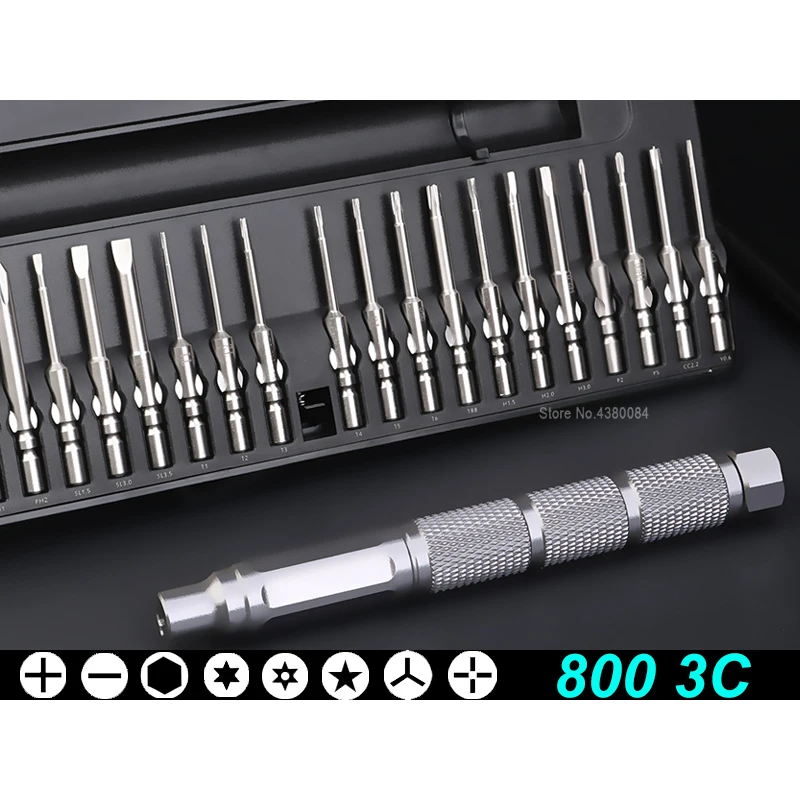 

23Pcs Precision Screwdriver Bits for Phones/Computers/Electronics/Laptops Magnetic Repair Tools Kit 800 3C Hand Tools Set