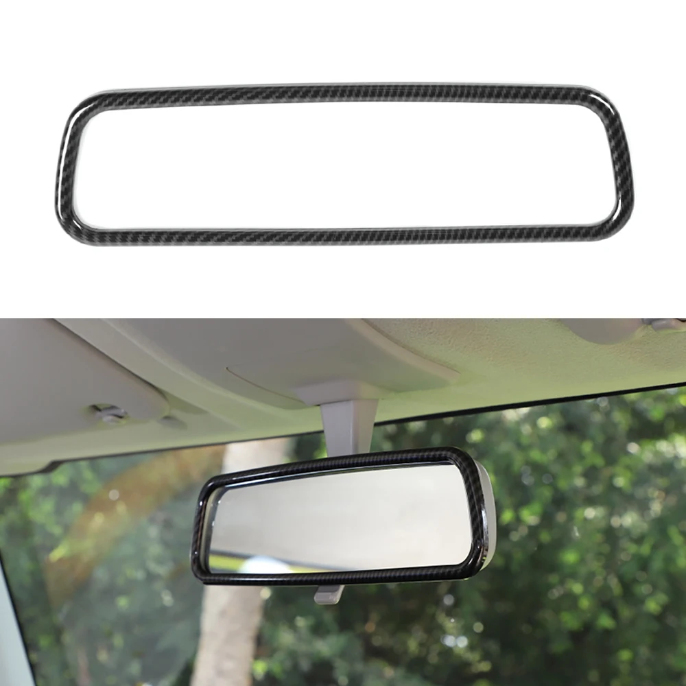 Weiyang Fit for Suzuki Jimny 2019 2020 2021 JB74 Rearview Mirror Decoration Cover Trim Sticker Trim Decal Car Accessories ABS Carbon Fiber Color Name : Carbon Fiber 