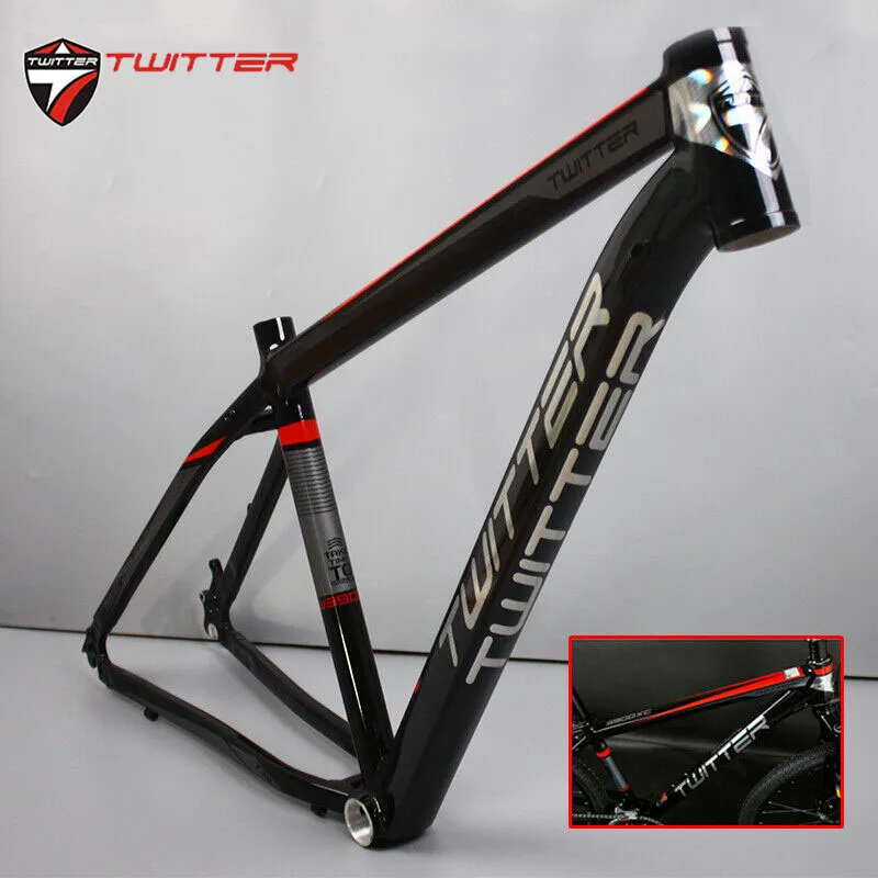 

TWITTER 26/27.5er Mountain Bike Frame MTB 15.5/16.5/17.5" Aluminum Alloy Straight Tube 44mm Frameset Road Bicycle Frame Set