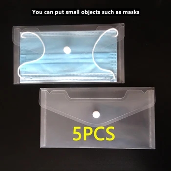 

5PCS Transparent/Blue/Red Disposable Mask Preservation Clips Food-grade Eco-friendly Material Mask Storage Clip Sundries Storage