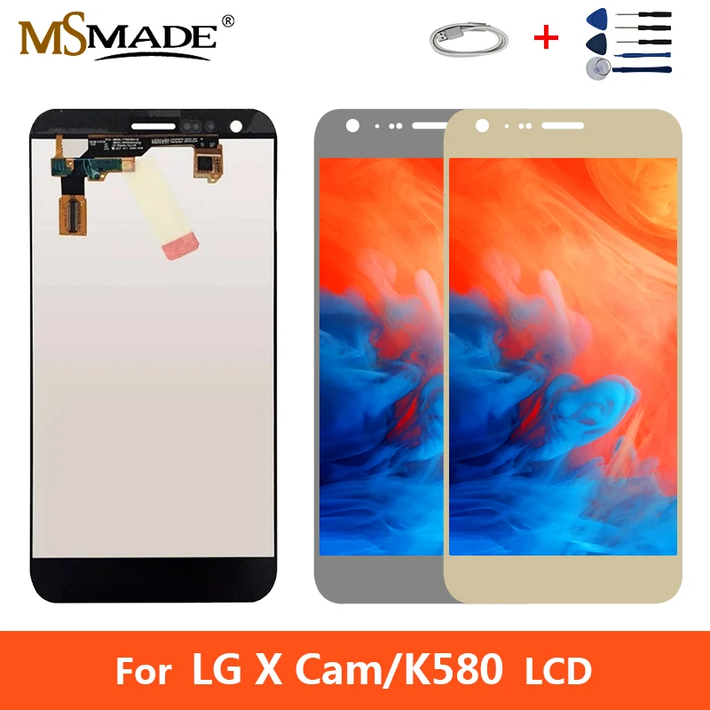 

5.2" NEW Original For LG X Cam K580 K580DS LCD Display Touch Screen Digitizer Replacement Parts With Frame Free Shipping