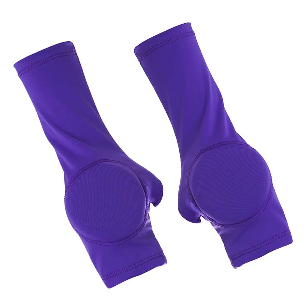 Thermal Figure Skating Gloves Palm Hand Guard Sports Safety Protective Gear for Girls Women Ladies Purple XS-XL