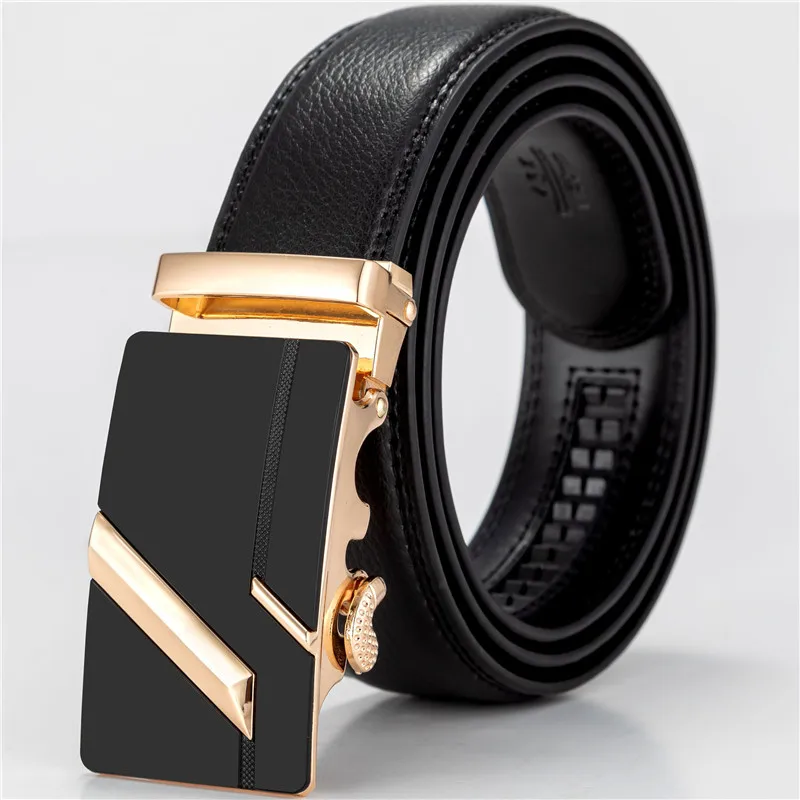 140-150cm New Alloy Automatic Buckle Belt Genuine Leather Man Belt Designer Fashion For Designer Cow Men's Belt High Quality mens red belt