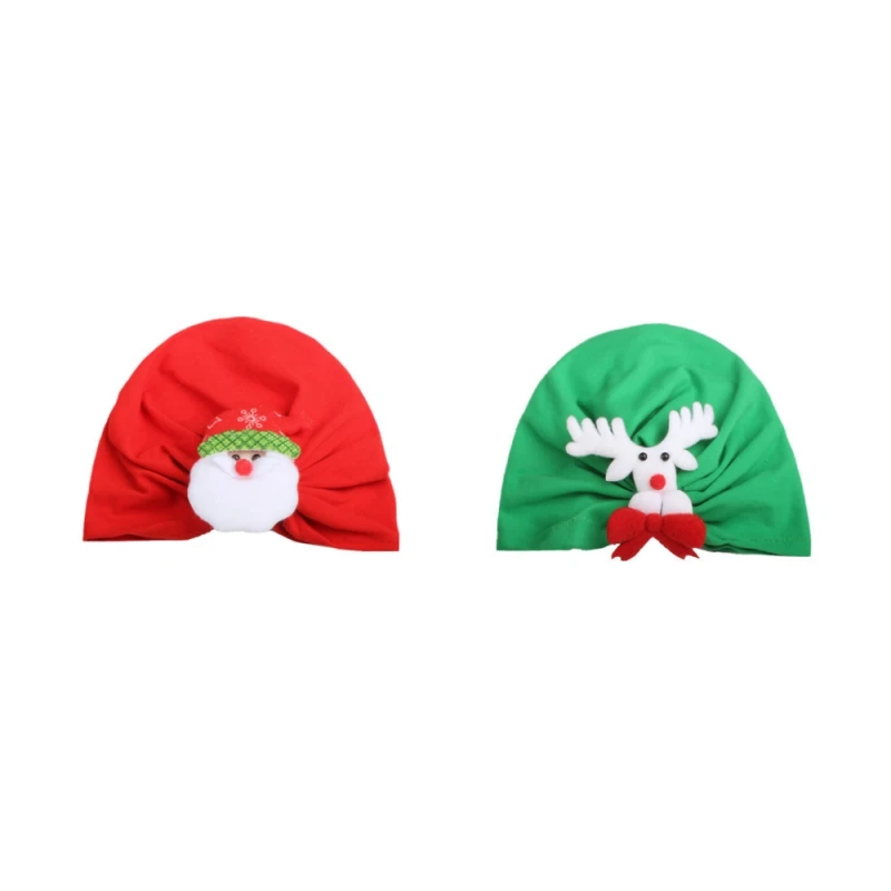 

Baby Girl Boy Christmas Santa Claus Elk Print Elastic Hats Turban Cap Cute Soft Infant Hair Accessories