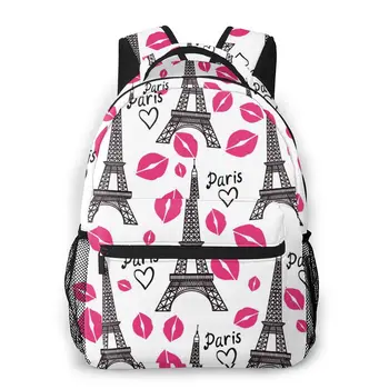 

Fashion Backpack 2020 Eiffel Tower And Kiss Trace